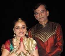 Urmi with legendary exponent Pandit Krishnamohan